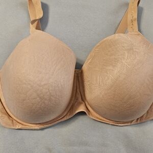 Wacoal 853307 Inside Edit Beige Lace-Textured T-Shirt Bra
